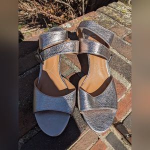 J. Renee Soncino dressy pewter heeled sandal